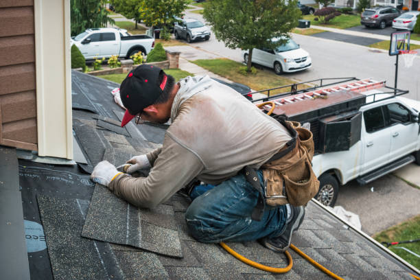 Professional Storm Damage Roof Repair technician working in Aberdeen, MS